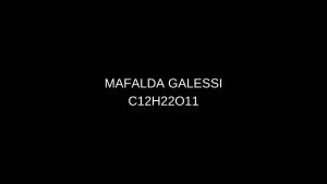 MAFALDA GALESSI